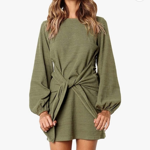 R.Vivimos Dresses & Skirts - R.VIVIMOS Dress Women's Size 4 Cotton Long Sleeve Tie Waist Winter